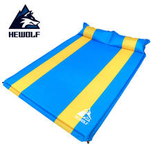 Hewolf 2-3 person 3cm thick widen automatic inflatable cushion camping tent Splicable nap mat outdoor moisture-proof mattress 2024 - buy cheap