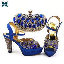 New Fashion African Shoe and Bag Set for Party Italian Women Shoe High Heel Women Shoe and Bag Set In Italy Nigerian Pumps 2024 - buy cheap