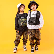 Kids Loose Cropped Sweatshirt Top Camouflage Running Casual Hip Hop Pants Clothing for Girls Jazz Dance Costumes Clothes Wear 2024 - buy cheap