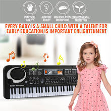 Piano musical digital com 61 teclas, instrumento musical portátil eletrônico de música para crianças 2024 - compre barato