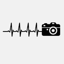 Dawasaru Photography Pulse Heartbeat Lovely Car Stickers Sunscreen Decals Truck Laptop Auto Accessories Decoration PVC,15cm*4cm 2024 - buy cheap