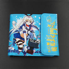 Japonês anime kantai coleção shimakaze chaser pu bolsa curta carteira colorida impressão tipo b 2024 - compre barato