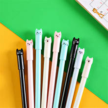 6pcs/set Cute Cartoon Cat Gel Pens Kawaii Stationery 0.5mm Black Ink Pen for Kids Gifts Signature Pen for School Office Supplies 2024 - buy cheap