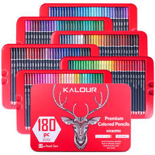 KALOUR-Juego de lápices de colores, 120, 180, 3,8 MM, núcleo de aceite suave, para dibujar, pigmento rico, juego de lápices de colores 2024 - compra barato