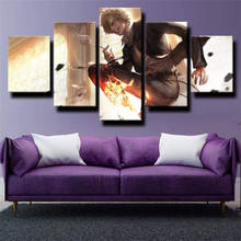 5 Piece Wall Art Canvas Anime Manga Posters  Figure Pirate King Pictures And Prints Home Decor Living Room Decoration Paintings 2024 - buy cheap