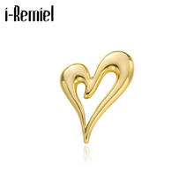 Novo metal em forma de coração broche pino coreano simples terno colarinho pinos cardigan crachá moda jóias broches para acessórios femininos 2024 - compre barato