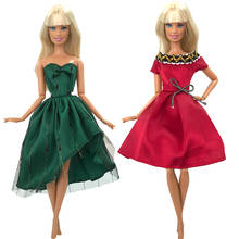 Nk-conjunto de boneca nobre e bonita, roupa diária artesanal, acessórios para barbie, boneca, melhor presente para crianças, 3x 2024 - compre barato