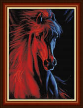 Ice and fire (full embroidery) horse cross stitch needlework kit 14ct 11ct pre stamped cross stitching embroidery DIY handmade 2024 - buy cheap