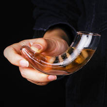 Vaso de cóctel Individual con forma de cuerno de buey en 3D, vaso pequeño con forma de cuerno de media luna, copa de cóctel, Bar, Tipsy, divertido 2024 - compra barato