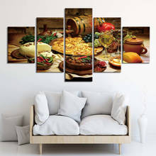 Poster Canvas Paintings Modular Room Decor 5 Piece Food spice Pizza Picture Wall Art Framed HD Prints Home Decor 2024 - buy cheap