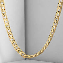 Gold Necklace Chain for Men Cuban Link Gold Filled Jewelry Womens Mens Necklaces Trendy Gift 5mm DLGN316 2024 - buy cheap