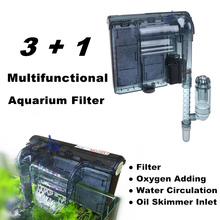 3-in-1 Hanging Aquarium Filter Skimmer Fish Tank Waterfall Filter Water Pump For Aquarium Oxygen Water Circulation Filter 2024 - buy cheap