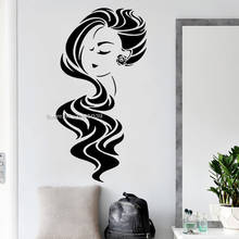 Beauty Hair Salon Decal Stickers Hair Stylist Studio Wall Decor Murals Interior Wallpapers Removable Vinyl Decoration LC1741 2024 - buy cheap