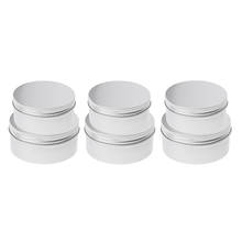 Envases de aluminio de silicona para cosméticos, latas pequeñas vacías, caja para velas, jabón, bálsamo labial, comida, té, 200/250ml, 6 uds. 2024 - compra barato