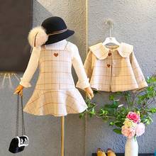 New 2Pcs Autumn Winter Baby Girls Clothes Baby Girl Fashion Pageant Plaid Coat Dress Outfits Suit Toddler Girl Clothing Set 2024 - buy cheap