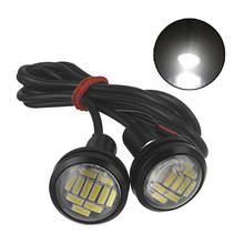 Luz LED de circulación diurna para coche, luz de marcha atrás DRL de 12V, 15W, Material ABS, 2 piezas, ojo de águila 2024 - compra barato