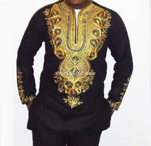 Африканская одежда, африканская Дашики, традиционная Женская рубашка 2021, новая рубашка с этническим принтом и длинными рукавами, мужская рубашка 2024 - купить недорого