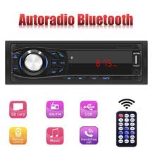 Car Radio 1Din 12V In-Dash Car Radio Bluetooth with MP3 Multimedia Player Remote Control Charger Phone USB/SD/AUX-IN Audio 2024 - buy cheap