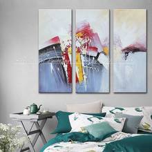 Arthyx Wall Paintings 3 Panels Abstract Oil Painting On Canvas Hand Made Modern Wall Art Pictures Fo Living Room Home Decoration 2024 - buy cheap