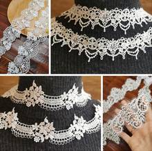 1 Meter Vintage Style Water Soluble Embroidered White Lace Trim Free Shipment 2024 - buy cheap