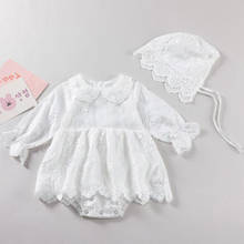 Baby Girls Lovely Princess Dress Romper Autumn Toddler Baby Girl Embroidery Romper Newborn Baby Girls Jumpsuit+Hat 2024 - buy cheap