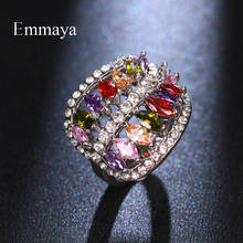 Emmaya New Fashion Ingenious Design Ring With Colorful Cubic Zircon For Women&Girls Shiny Jewelry In Banquet Charming Dress-up 2024 - buy cheap