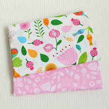 Tela de algodón con estampado de flores para bebés y niños, ropa de cama acolchada, elegante, rosa, 160x50cm 2024 - compra barato
