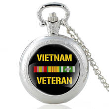 Классический вьетнамский Ветеран дизайн винтажные кварцевые карманные часы для мужчин и женщин стеклянный купол кулон ожерелье часы подарки 2024 - купить недорого