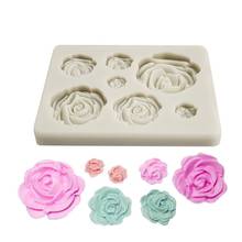 1pc Rose Flowers Silicone Mold Cake Chocolate Mold Weddign Cake Decorating Tools Fondant Sugarcraft Cake Mold 2024 - buy cheap