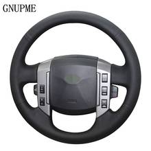 DIY Hand-stitched Black Artificial Leather Car Steering Wheel Cover for Land Rover Discovery 3 2004-2009 2024 - buy cheap