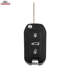 Replacement 3 Button Remote Key Shell Case Blank +Uncut Blade HU83 With Goove For Peugeot 308 508 2024 - buy cheap