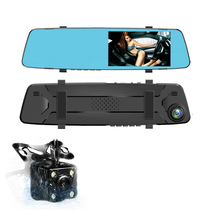 dvr dash camera dash cam car dvr mirror dual lens rear view camera rearview dashcam auto recorder video full hd front and rear 2024 - buy cheap