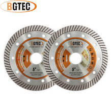 BGTEC 2pcs 5 inch Diamond Hot Pressed Diamond Superthin Turbo saw Blades 125MM Hard Material Ceramic Tile Granite Cutting disc 2024 - buy cheap