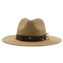 Летняя Модная белая женская соломенная шляпа с широкими полями, Женская джазовая шляпа, шляпа от солнца, пляжная шляпа для мужчин 2024 - купить недорого