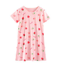 summer nightgown for girls long pajamas dress soft cotton nightdress cute nighty sleeping dress girls sleepwear dress 2-12 years 2024 - buy cheap