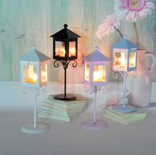 Novo suporte de vela ferro europeu lâmpada rua castiçal romântico luz velas jantar decoração para casa decoração da mesa 2024 - compre barato