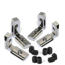 50pcs 20pc 10pcs T Slot Aluminum Angle Bracket Interior Joint Bracket fro Aluminum Extrusion Profile 2020/3030/4040/4545 Series 2024 - buy cheap