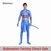 Fantasia de avatar 2, traje cosplay de jake sully, para meninos e crianças, body zentai de spandex, traje de batalha de halloween 2024 - compre barato