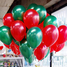 Globos de látex para decoración navideña, lote de 50 unidades de 12 "y 2,8g de perlas rojas y verdes, venta al por mayor, para cumpleaños, bodas, Baby Shower 2024 - compra barato