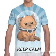 Subnautica Keep Calm Kitty men T-Shirt women all over print fashion girl t shirt boy tops tees summer Short Sleeve tshirts 2024 - buy cheap