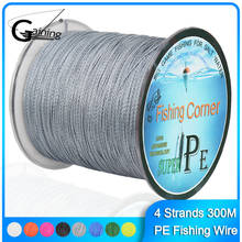 Fishing Corner 300m Braided Fishing Line  4 Strands Superline Abrasion Resistant Braided Lines High Performance PE Fishing Lines 2024 - buy cheap