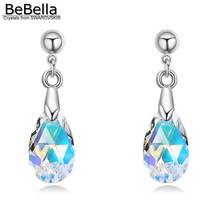 BeBella pear drop pendant earrings dangler with Crystals from Swarovski fashion jewelry birthday Christams gift for women girl 2024 - buy cheap