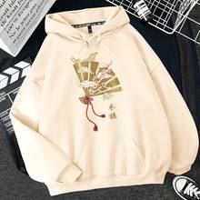 Hoodies Oversized Print Fan Pocket Sweatshirts Hooded Harajuku Vintage Chinese Style Clothing Women Pullovers Sweatshirts TA2420 2024 - buy cheap