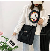 PURFAY Canvas Women Shoulder Bag Cotton Tote Shopper Bag Eco Reusable Shopping Bag Handbag Cloth Messenger 2024 - buy cheap