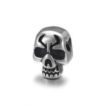 Stainless Steel Skull Bead Spacer Polished 1.5mm Hole Beads Small Charms DIY Bracelet Jewelry Making Accessories 2024 - buy cheap