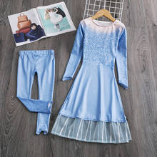 Princess  Cosplay Costume Long Sleeve Baby Girl Halloween Dress Girls Clothing Christmas Party Children Vestidos 2024 - buy cheap