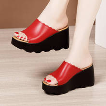 8cm High Heel Sandals Women Summer Wedges Heel Shoes Platform Fashion Open Toe Ladies Slingback Sandal 2024 - buy cheap
