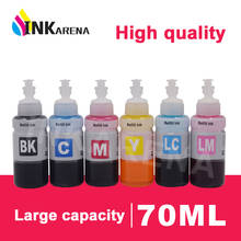 INKARENA 6 Bottles x 70ml T6741 T6731-T6736 Refill Water Dye Based Ink Kit For Epson L800 L801 L810 L850 L860 BK C M Y LM LC 2024 - buy cheap