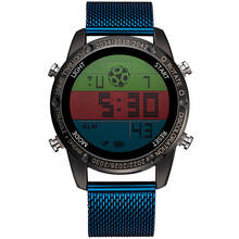 Relojes deportivos digitales militares para hombre, pulsera con pantalla LED, correa de acero inoxidable, regalo de lujo 2024 - compra barato