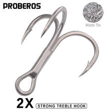 PROBEROS Fishing Hooks 10PC BKK 60603-CP High Carbon Steel Treble Hooks 2/4/6/8/10# Fishing Tackle Super Sharp Hook Treble 2024 - buy cheap